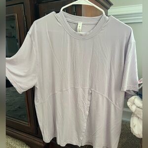 Lululemon size 10 modal-silk blend tie-front yoga t-shirt